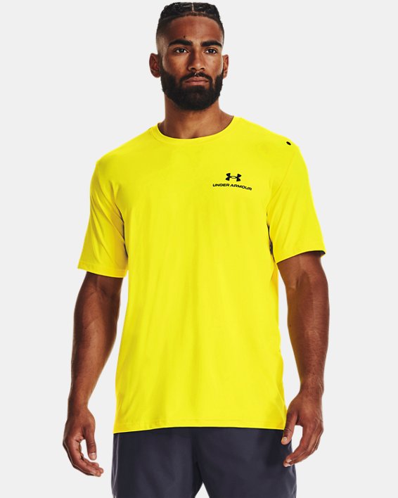 Men's UA RUSH™ Energy Short Sleeve, Yellow, pdpMainDesktop image number 0